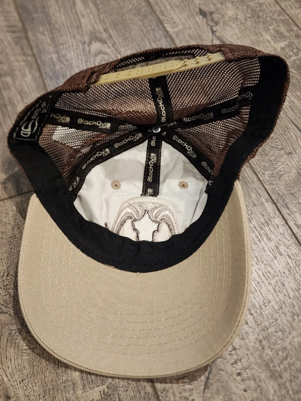 Outdoor Cap Mesh Back Trucker Hat Brown One Size BlackOvis Logo Hunting SnapBack